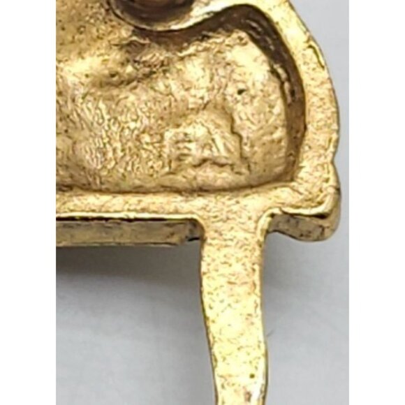 Vintage MFA Museum of Fine Arts Cat Egyptian Gold Tone Brooch - Picture 3 of 5